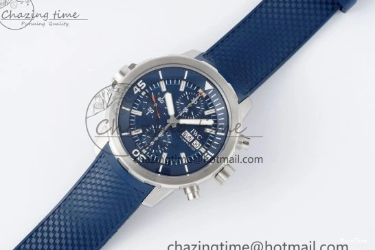 MIROTIME 0416 Attractive Aquatimer Chrono SS RSF 1:1 Best Edition Blue Dial on Blue Rubber Strap A 7056